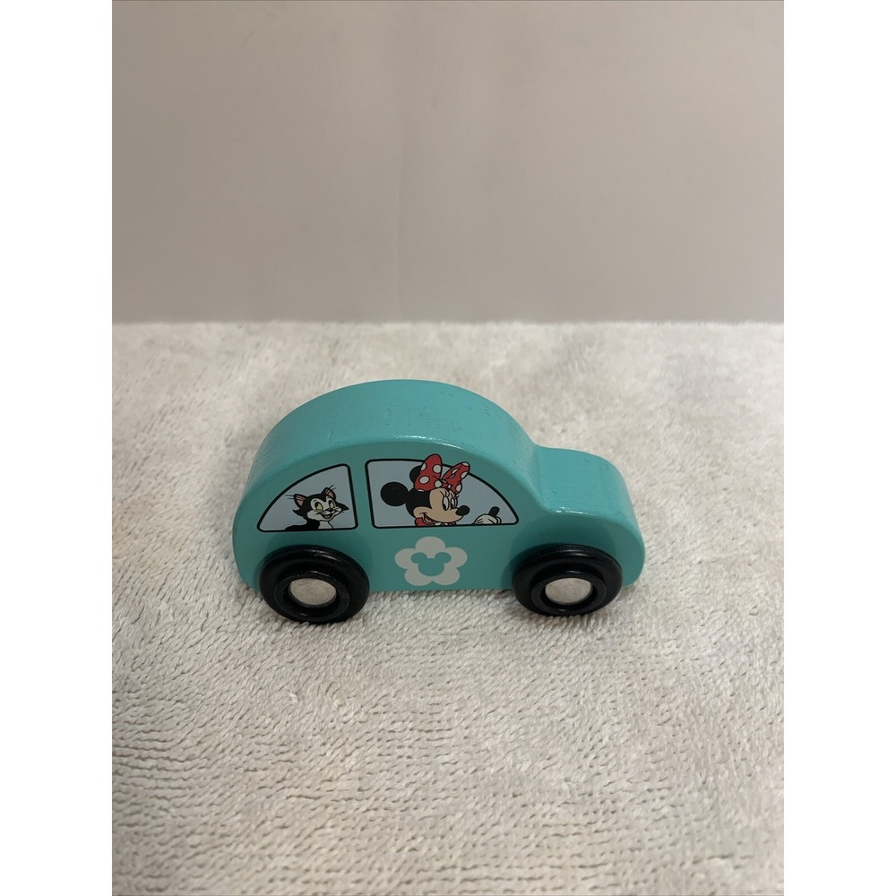 Melissa &Doug Disney Wooden Car Minnie Mouse Blue Vehicle Replacement Toy